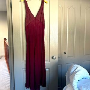 Intimately (Free People) Burgundy, backless, romper